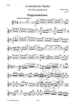 6 melodische Stücke op. 410 von Wilhelm Popp für Flöte und Klavier im Alle Noten Shop kaufen