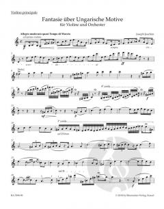 Fantasie über Ungarische Motive (1850) - Fantasie über Irische [Schottische] Motive (1852) von Joseph Joachim für Violine und Orchester im Alle Noten Shop kaufen