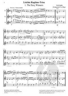10 leichte Ragtime-Trios (Scott Joplin) 