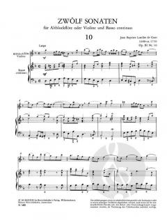 12 Sonaten op. 3 Heft 4 (Jean Baptiste Loeillet 'de Gant) 