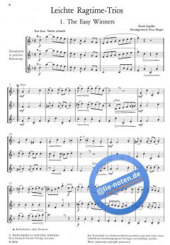Leichte Ragtime-Trios von Scott Joplin 