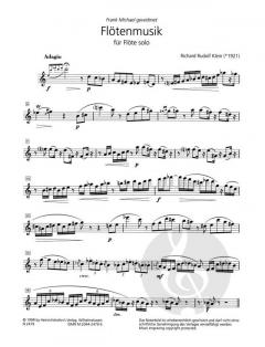 Flötenmusik für Flöte solo von Richard Rudolf Klein im Alle Noten Shop kaufen