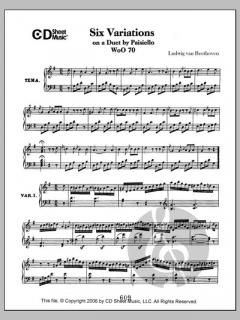 6 Variations On A Duet By Paisiello, Woo 70 von Ludwig van Beethoven 