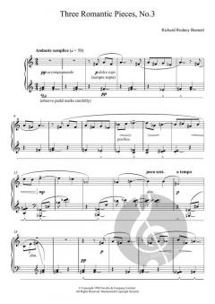Three Romantic Pieces, No. 3 von Richard Rodney-Bennett 