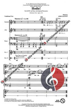 Hodie! With Optional Percussion (John Leavitt) 