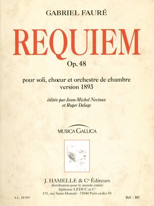 Fauré Vocal Score Requiem 1893 version 