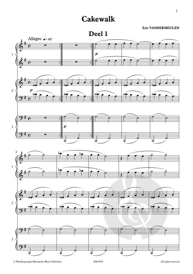 Cakewalk by Eric Vandermeulen » Piano Sheet Music