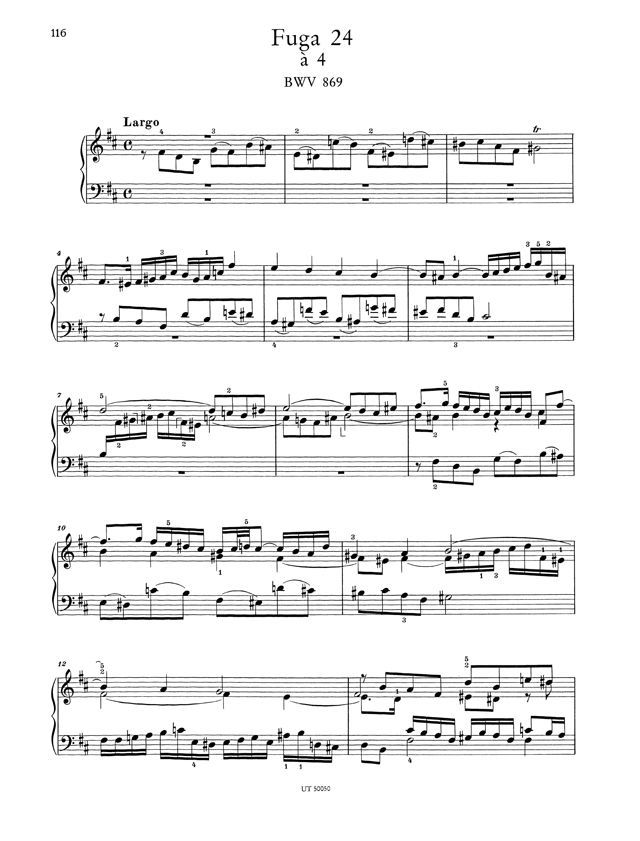 Piano Clavier Bien Tempéré Volume 1 Bwv846-869