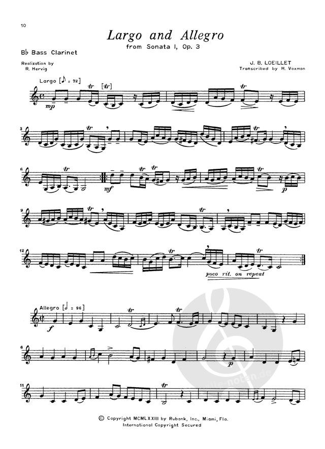 Concert And Contest Collection B Flat Bass Clarinet Solo Part Only By 