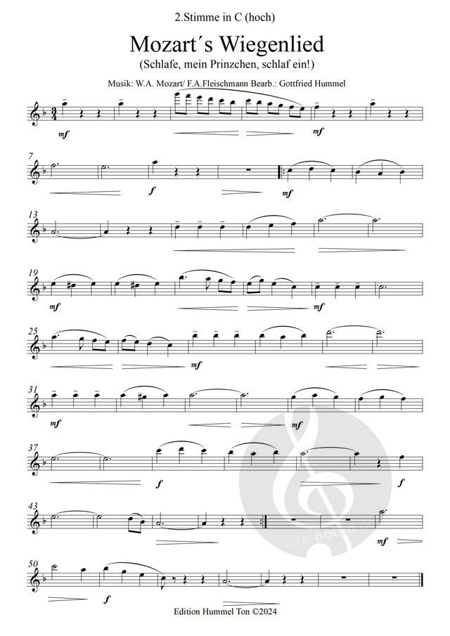 Efie, Carillon Orso, Melodie sternlein