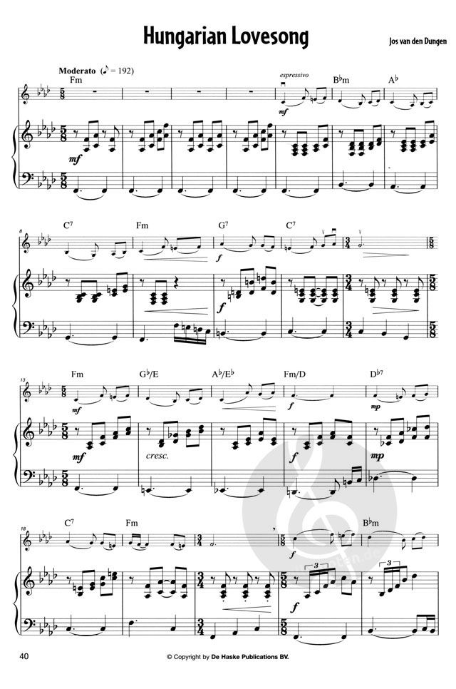 Colours of the World by Jos van den Dungen  Violin Sheet Music (Part)