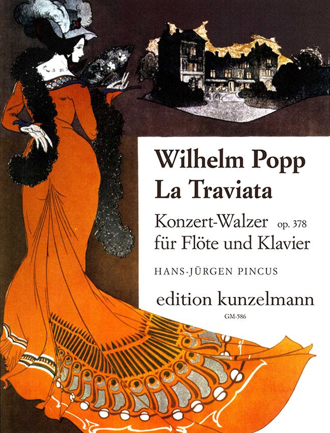 La Traviata Concert Waltz Op. 378 by Wilhelm Popp for Flute and