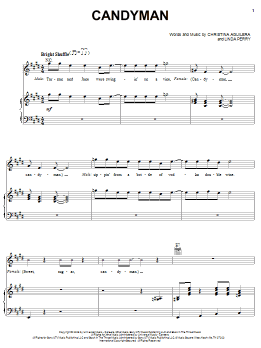 Candyman by Christina Aguilera (Download) » Songbooks