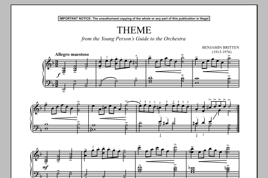 The Young Person's Guide To The Orchestra, Op. 34 by Benjamin Britten ...
