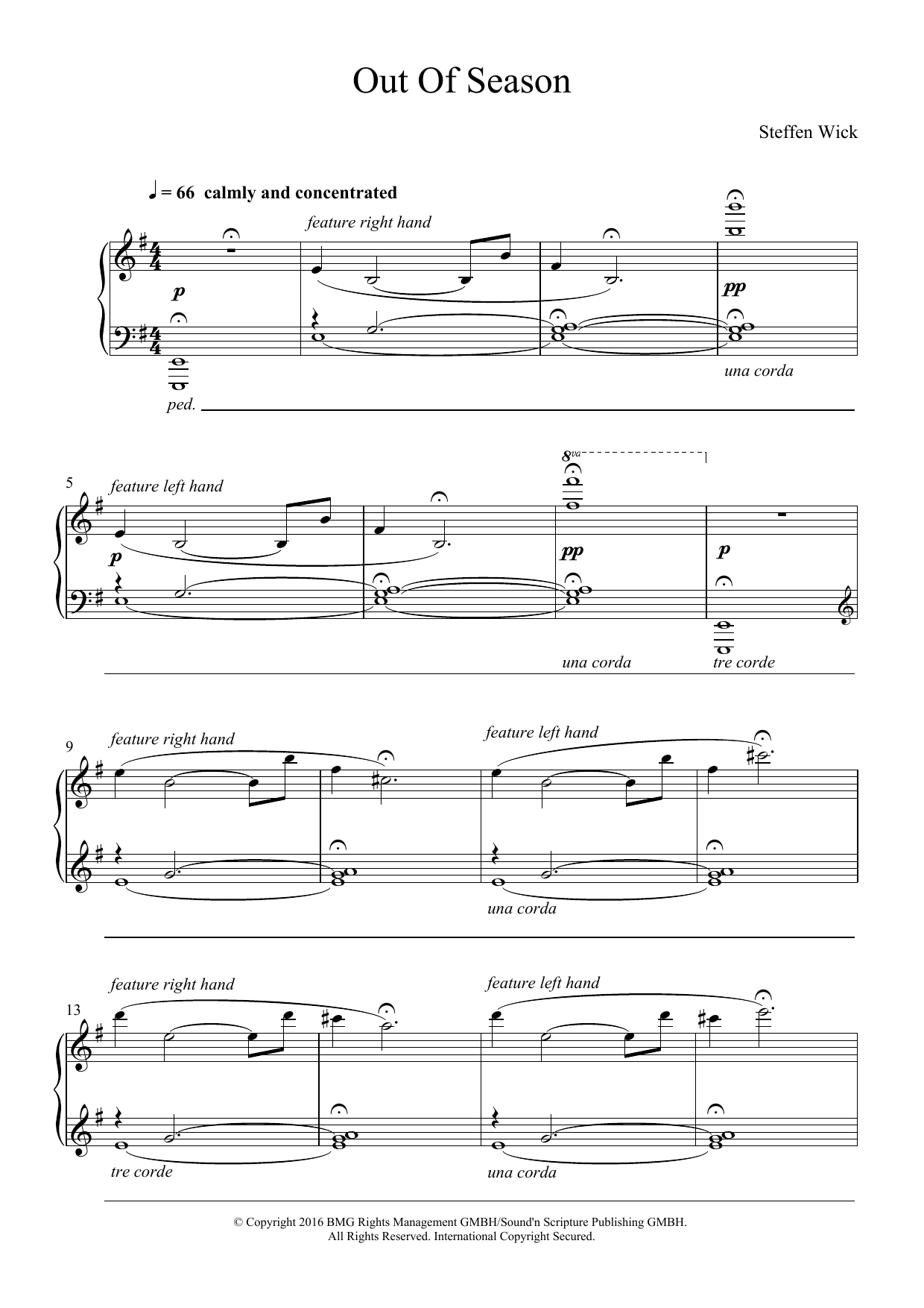 Out Of Season by Steffen Wick (Download) » Sheet Music for Piano