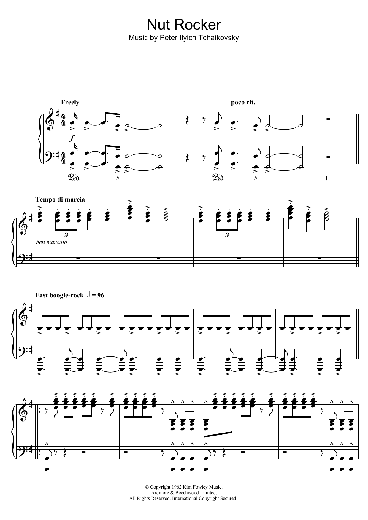 Nut Rocker (Download) » Sheet Music for Piano
