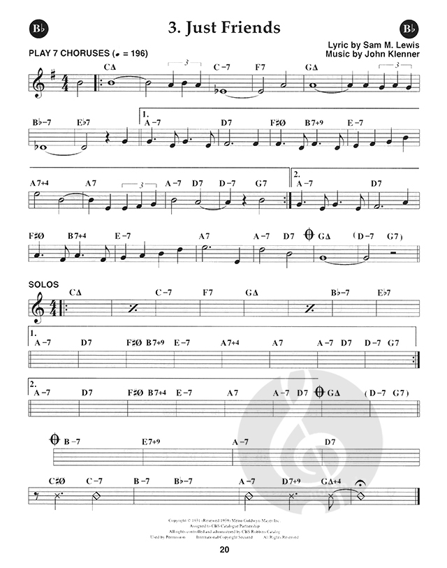Aebersold Vol.34 Jam Session » Sheet Music with Play-Along