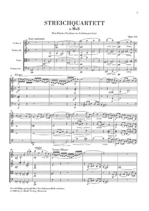 The String Quartets by Ludwig van Beethoven » all-sheetmusic.com
