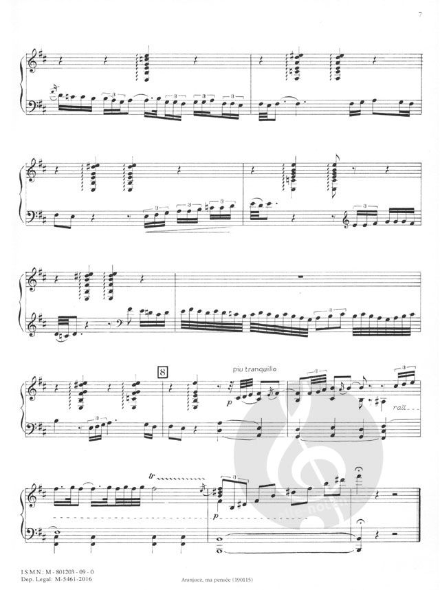 Aranjuez Ma Pensee By Joaquin Rodrigo Piano Sheet Music