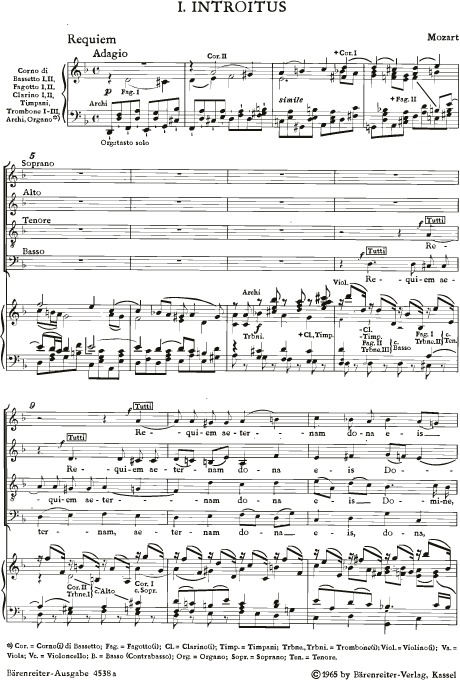 Requiem KV 626 by Wolfgang Amadeus Mozart » Sheet Music for