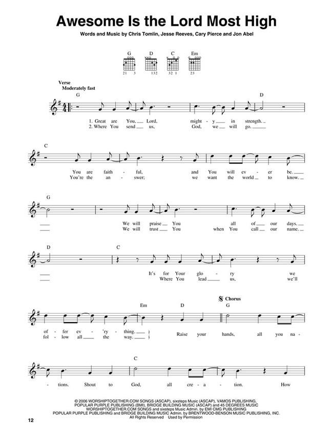 Uitverkoop Voorgevoel Nieuwsgierigheid 4-Chord Worship Songs For Guitar » Sheet Music for Guitar