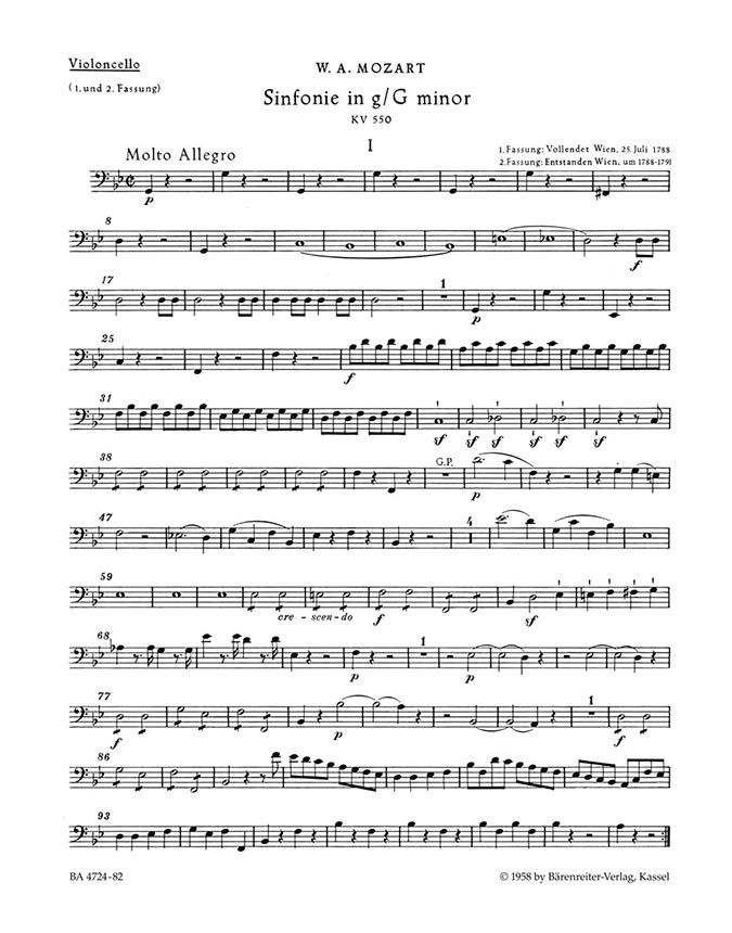 Sinfonie Nr. 40 g-Moll KV 550 by Wolfgang Amadeus Mozart » Sheet