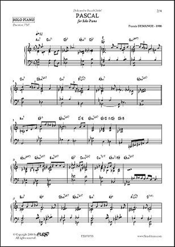 Pascal by Francis Demange » Piano Sheet Music , Shop now!