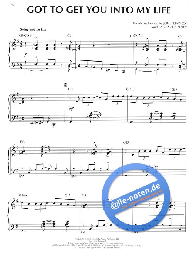 The Beatles Piano Sheet Music » Buy Sheet Music Online