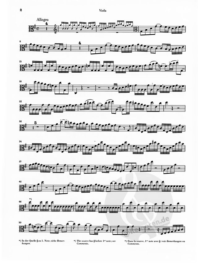 log Awesome artillery Viola Concerto in G major by Georg Philipp Telemann » all-sheetmusic.com