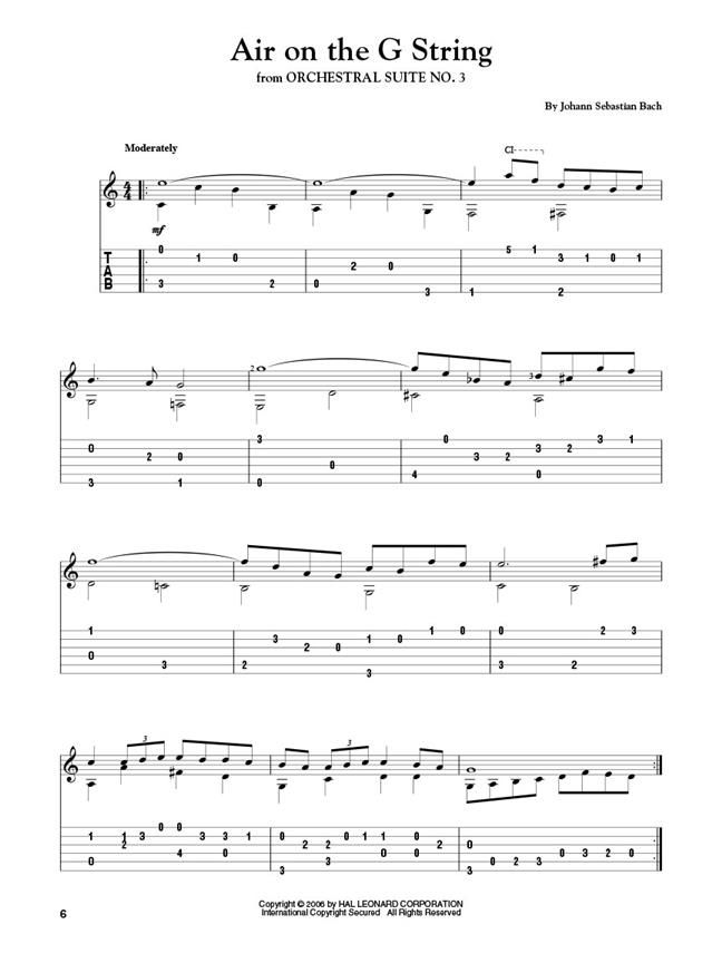 Wedding Songs for Classical Guitar Sheet Music Guitar with Tablature G 000138274 