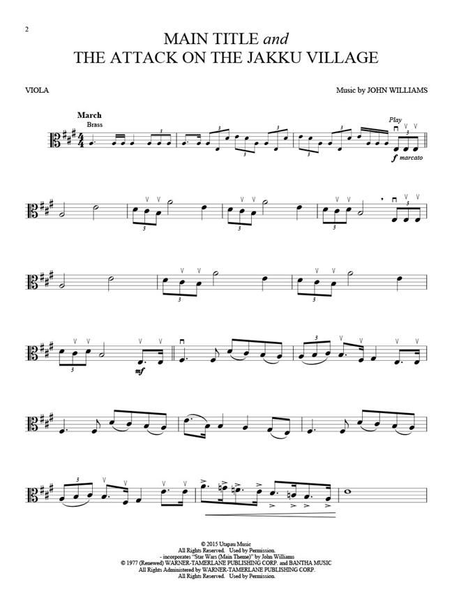 Star Wars The Force Awakens By John Williams Sheet Music For Viola