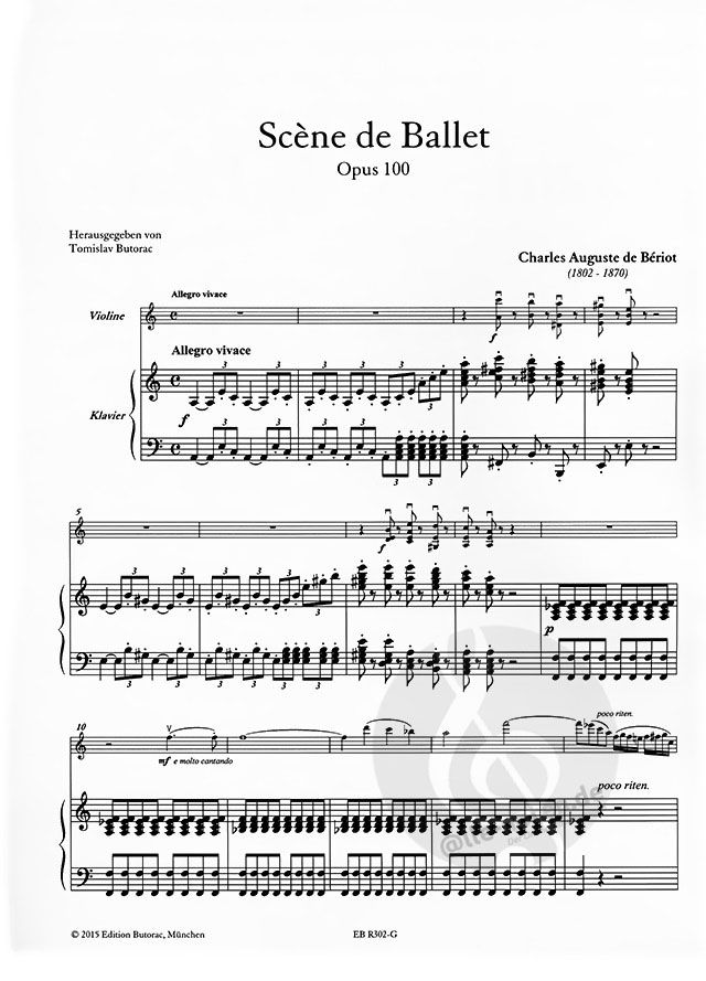 BERIOT SCENE DE BALLET ベリオ ヴァイオリン 楽譜 通販