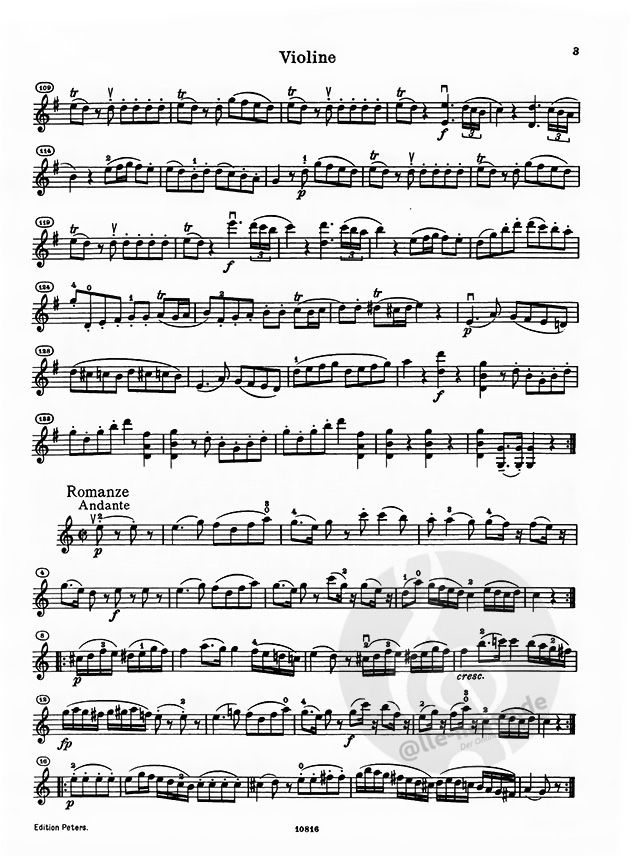 Serenade in G K525 by Wolfgang Amadeus Mozart » Sheet Music for Violin