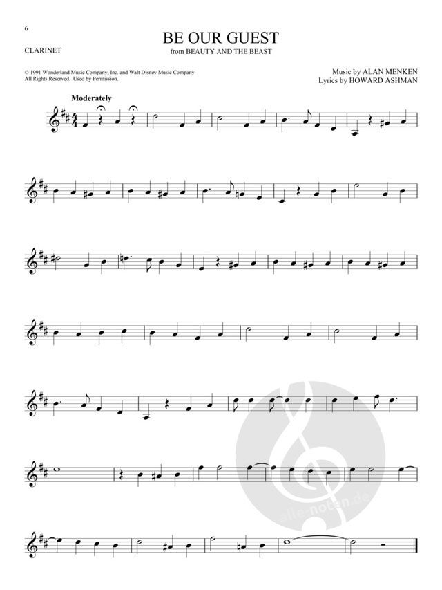 101 Disney Songs For Clarinet Clarinet 