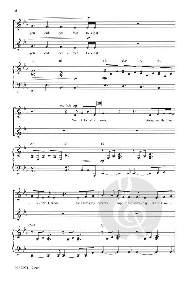 Perfect by Ed Sheeran » Children's Choir Sheet Music