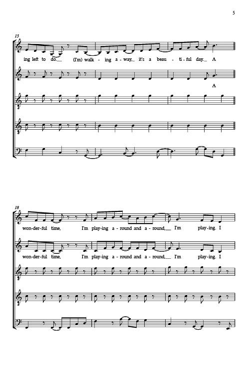 Since You've Been Gone by The Real Group » Mixed Choir Sheet Music